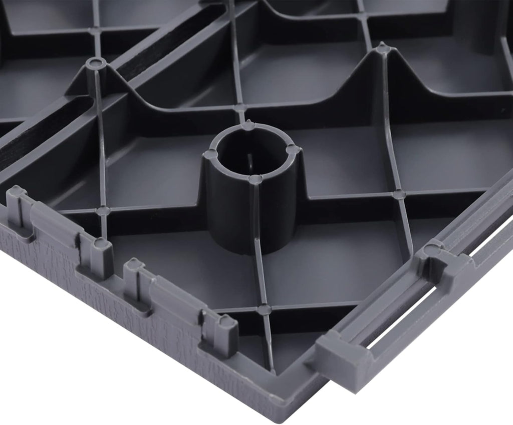 30PCs Plastic Interlocking Patio Deck Tiles,12"x12" Waterproof Outdoor Flooring,Dark Grey Outdoor Imitation Wood