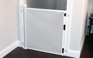 52 Inch White Retractable Baby and Dog Gate, Made in USA