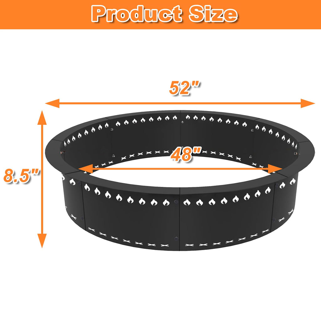 Smokeless Fire Pit Ring Insert 48 Inch