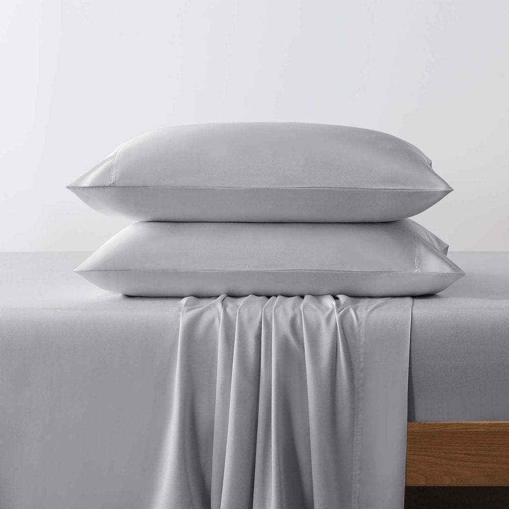 100% Rayon Viscose Derived from Bamboo Sheets Set - Gray King Size 4 Piece- Hotel Luxury Silky-Smooth Feel, Cooling
