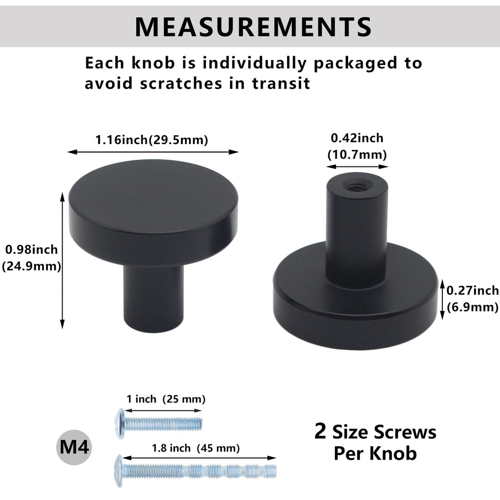 80 Pack Matte Black Cabinet Knobs, Dresser Pulls Drawer Handles