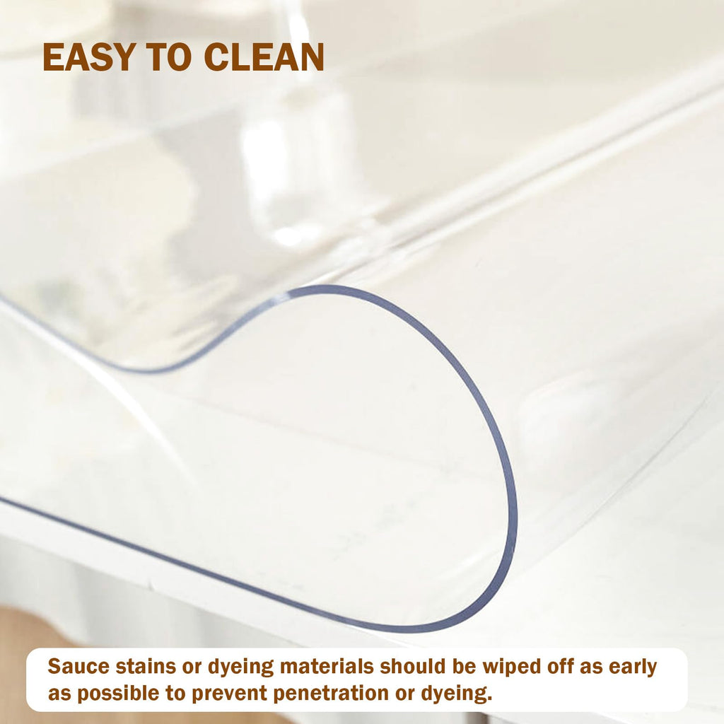 Clear Table Protector 42 x 84 Inch, 2mm Plastic Table Cover