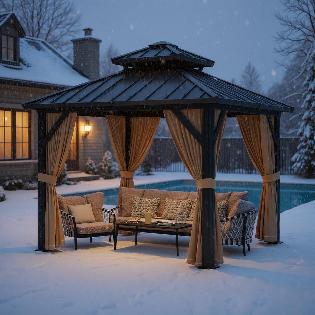 10x10 ft Double Roof Hardtop Gazebo