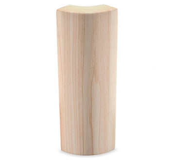 5.5" x 3/4" Rounded Outside Bullnose Corner Baseboard Molding and Trim Block. Pine. Fits Standard 3/4" Rounded