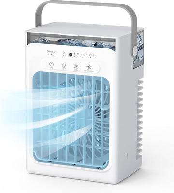 Portable Air Conditioners, 4-Speed Mini Air Conditioner, 3-in-1 Personal Cooling Fan