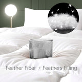 Down Comforter King - All Season Medium Weight Fluffy White Duvet Insert, Warm Feather Bedding, Soft