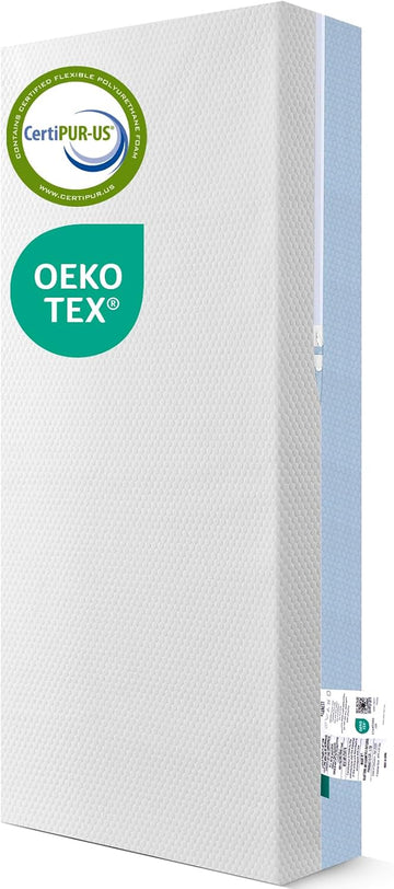 Dual Sided Baby Breathable Crib Mattress, Infant & Toddler Bed Mattress with Premium Foam, Machine Washable Oeko-TEX