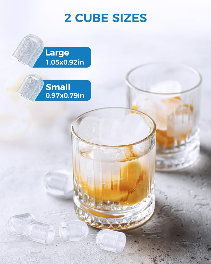 Countertop Ice Maker Portable Ice Machine with Handle,Self-Cleaning Ice Makers, 26Lbs/24H, 8 Ice Cubes Ready in 6