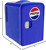 Pepsi 6-can Mini Fridge, BLUE, 4 liters