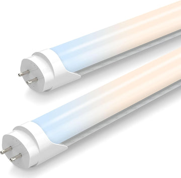 T8 LED Tube Light 18 Inch, F15T8 LED Replacement Bulb, 7W 1050LM, Selectable 6CCT (3000K-6500K), Type A+B, Single or