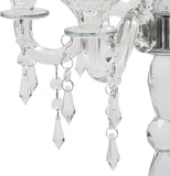 7 Arm Crystal Floor Candelabra Wedding Table Centerpieces,14 Inches Tall Candlesticks Candle Holder Stand for Dinner