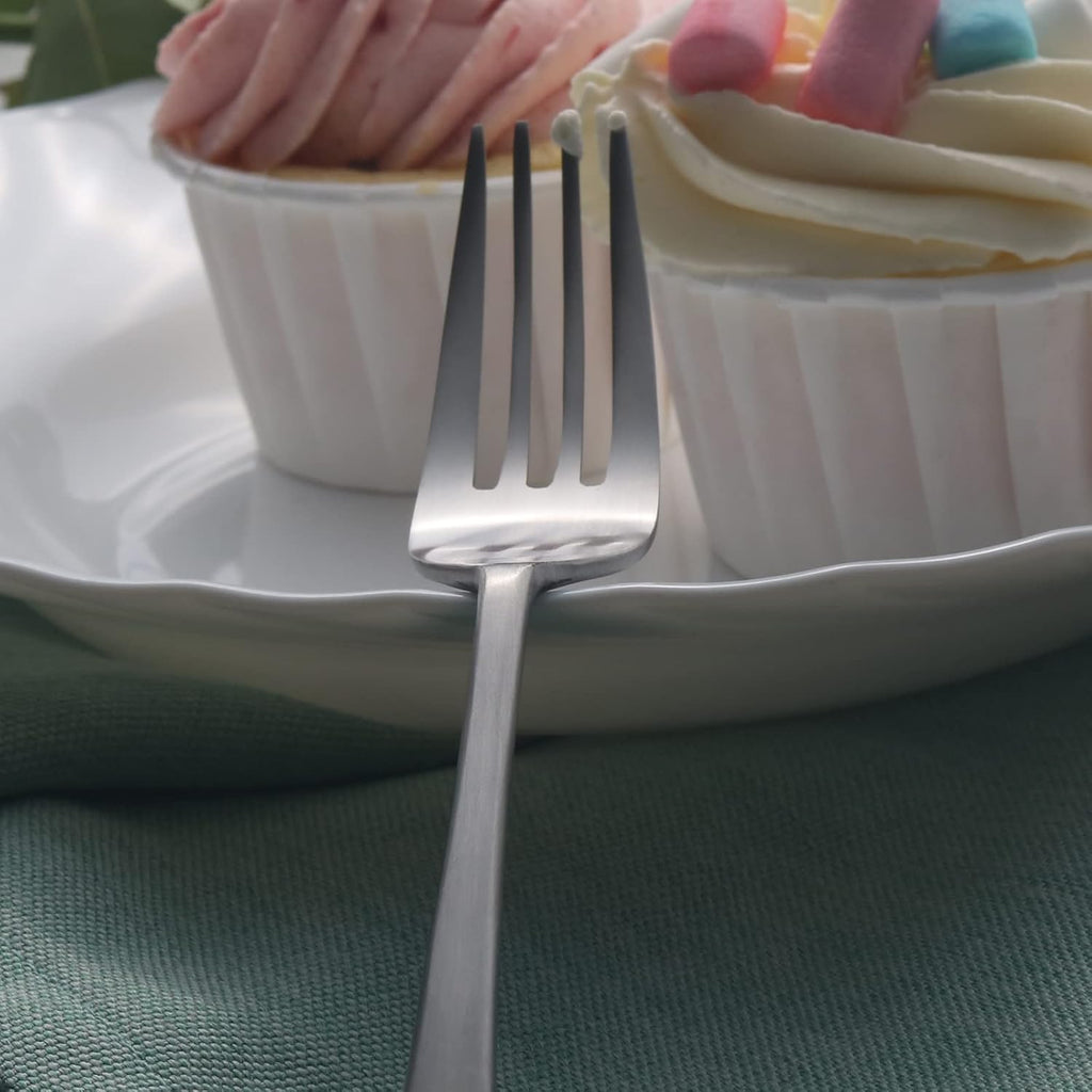 Bailey 20-Piece Forged Stainless Steel Flatware Set Cutlery Set,Service for 4,Matte Satin Finish,Dishwasher Safe…