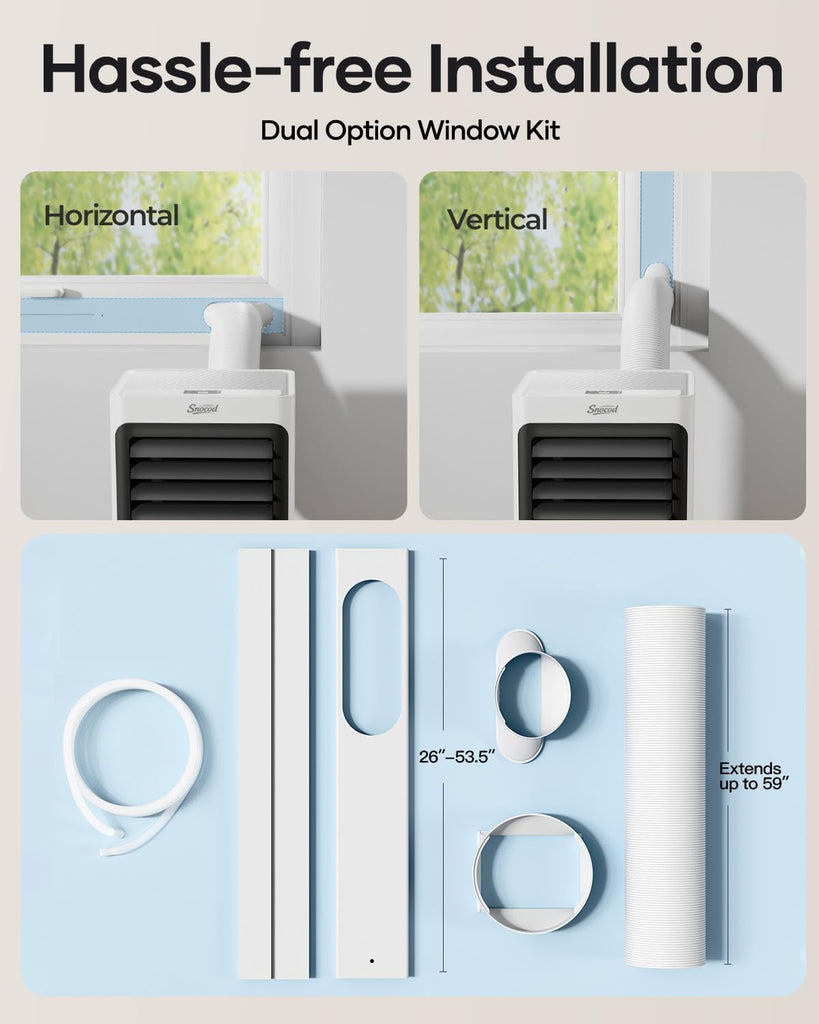 Portable Air Conditioners 12000 BTU 5-in-1 Smart WiFi APP Control, Cooling Dehumidifier Fan Sleep Mode, Window Kit