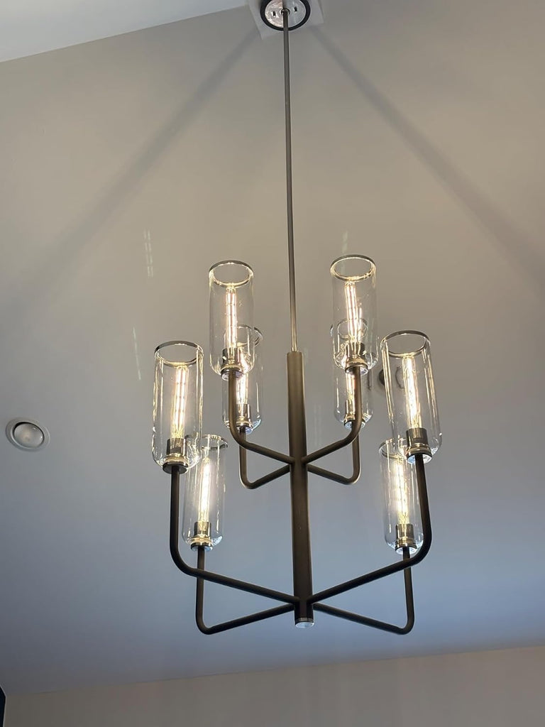 LED Tube Bulbs,T10 Tubular Edison Style LED Filament Bulb, 12W Dimmable Antique LED Bulb,E26 Base,Clear Glass,Warm (Pack Of 4)