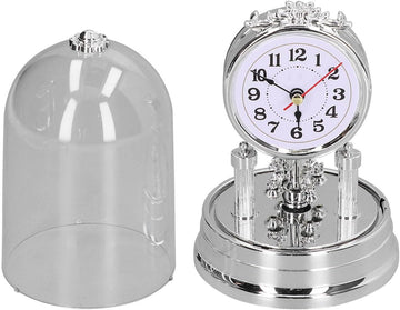 Vintage Table Clock, Anniversary Clocks with Glass Dome European Vintage Style Desk Clock Silent Table Clock Decorative Table Clock for...
