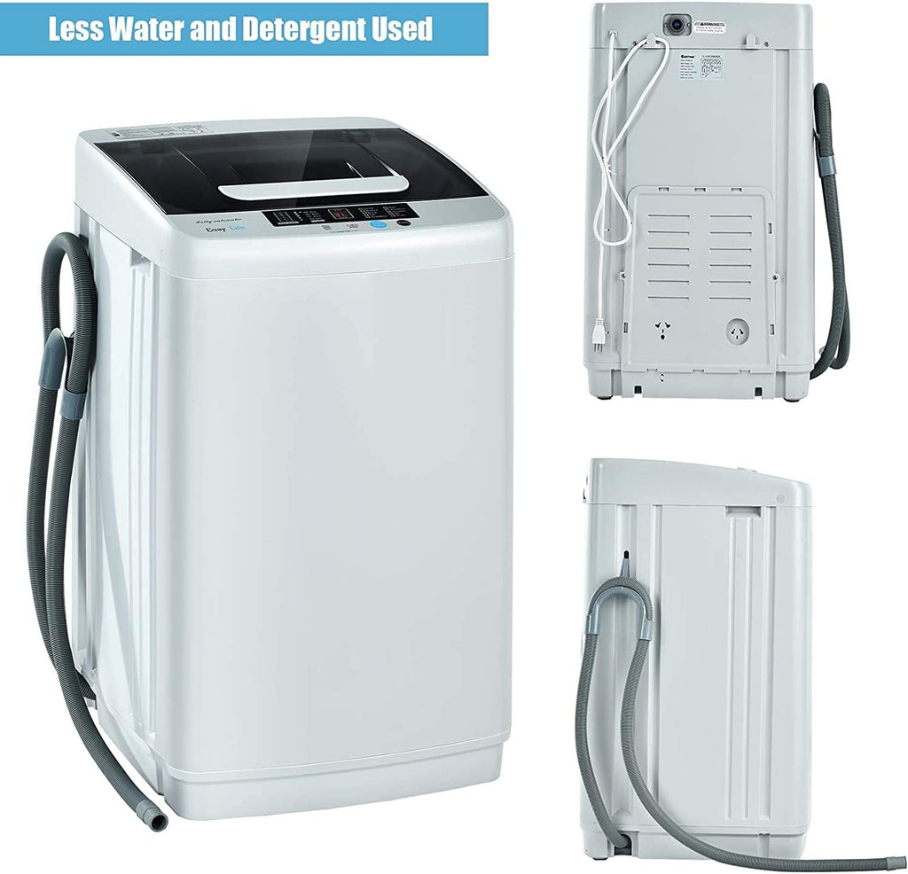 Portable Washing Machine, 2-in-1 Laundry Washer and Spin Combo with 10 Programs, 8.8lbs Capacity, Drain Pump and LED
