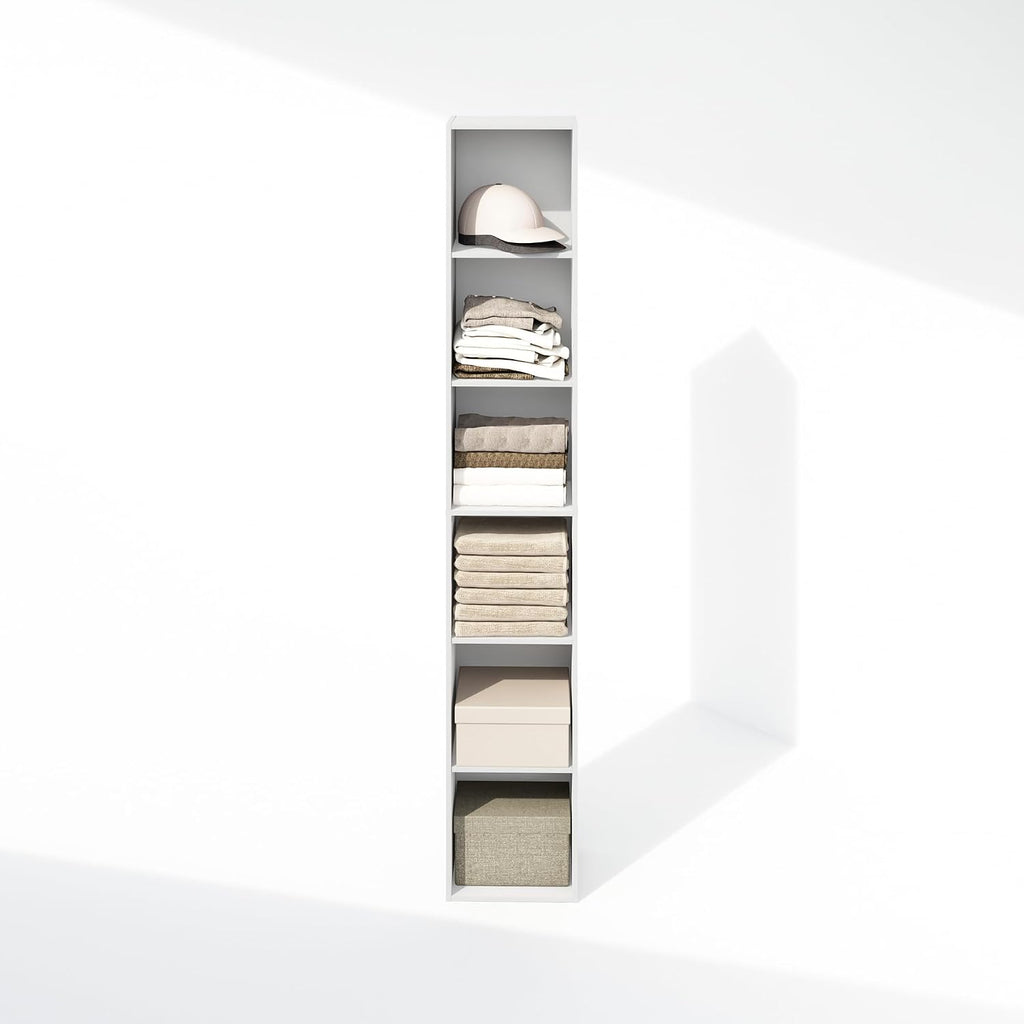 Cubicle 6-Tier Closet Organizers and Storage, Closet Organizer, Open Shelf Closet Storage, for Wardrobe, Bedroom