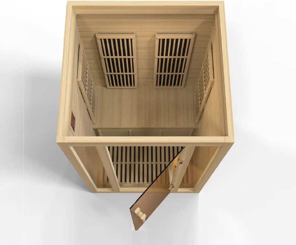Seattle Carbon Far Infrared Sauna for 2 Persons, Hemlock Wood