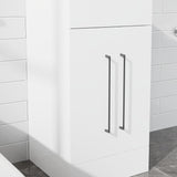 16-Inch Freestanding Bathroom Vanity with Sink – Modern Small-Space Cabinet with White Drop-In Sink and Double Doors