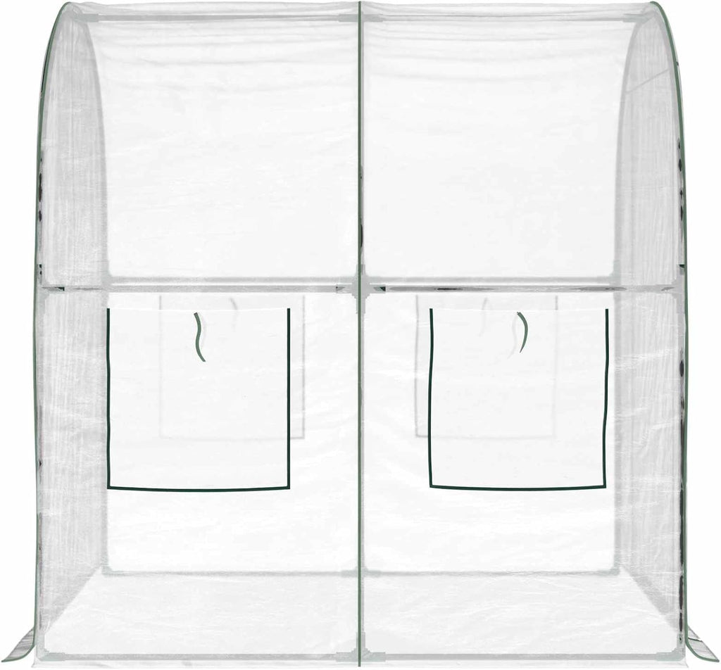 Portable Greenhouse Garden, PVC Plant Growing Cover with Powder-Coated Steel Frame, 62.99 x 78.74 x 75.79 in