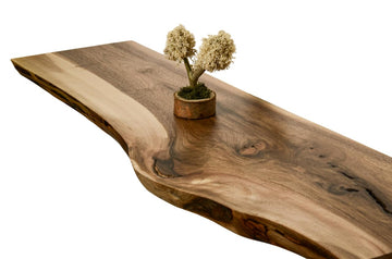 EccaShelf - Floating Walnut Fireplace Mantle, Live Edge Wood Mantel Shelf, Floating Fireplace Shelf, Rustic