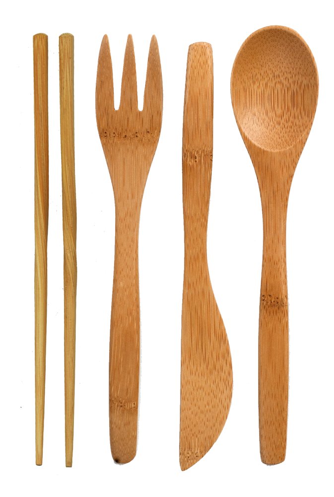 TO-GO WARE 2020001008000 Classic Bamboo Cutlery Set, Avocado