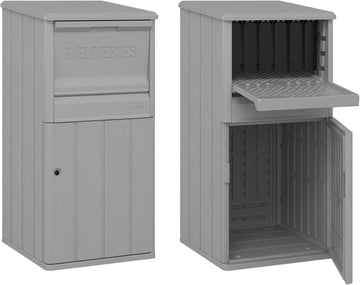 33.5-Gallon Capacity Package Delivery Box, Parcel Drop Box with Lock