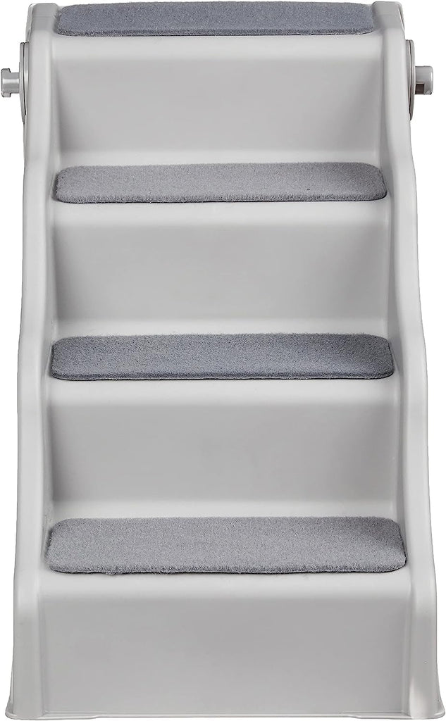 Foldable Non-Slip Pet Stairs for Small Dogs and Cats, Senior Pets, Easy to Climb, 14.6" x 22.75" x 19.5", Grey