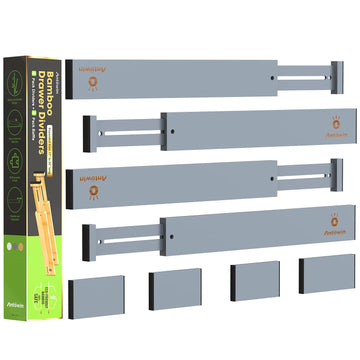 Expandable Bamboo Drawer Dividers, Fits 17.6-21.6" Drawers