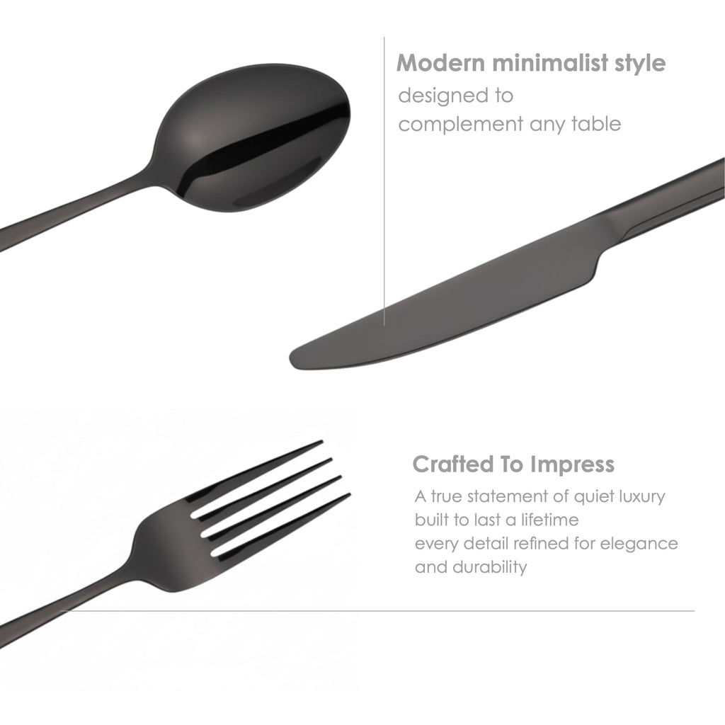 Silverware Set for 6, 30-Piece Oxford Flatware Set, Flat Handle Stainless Steel Cutlery Set with Fork Knife Spoon