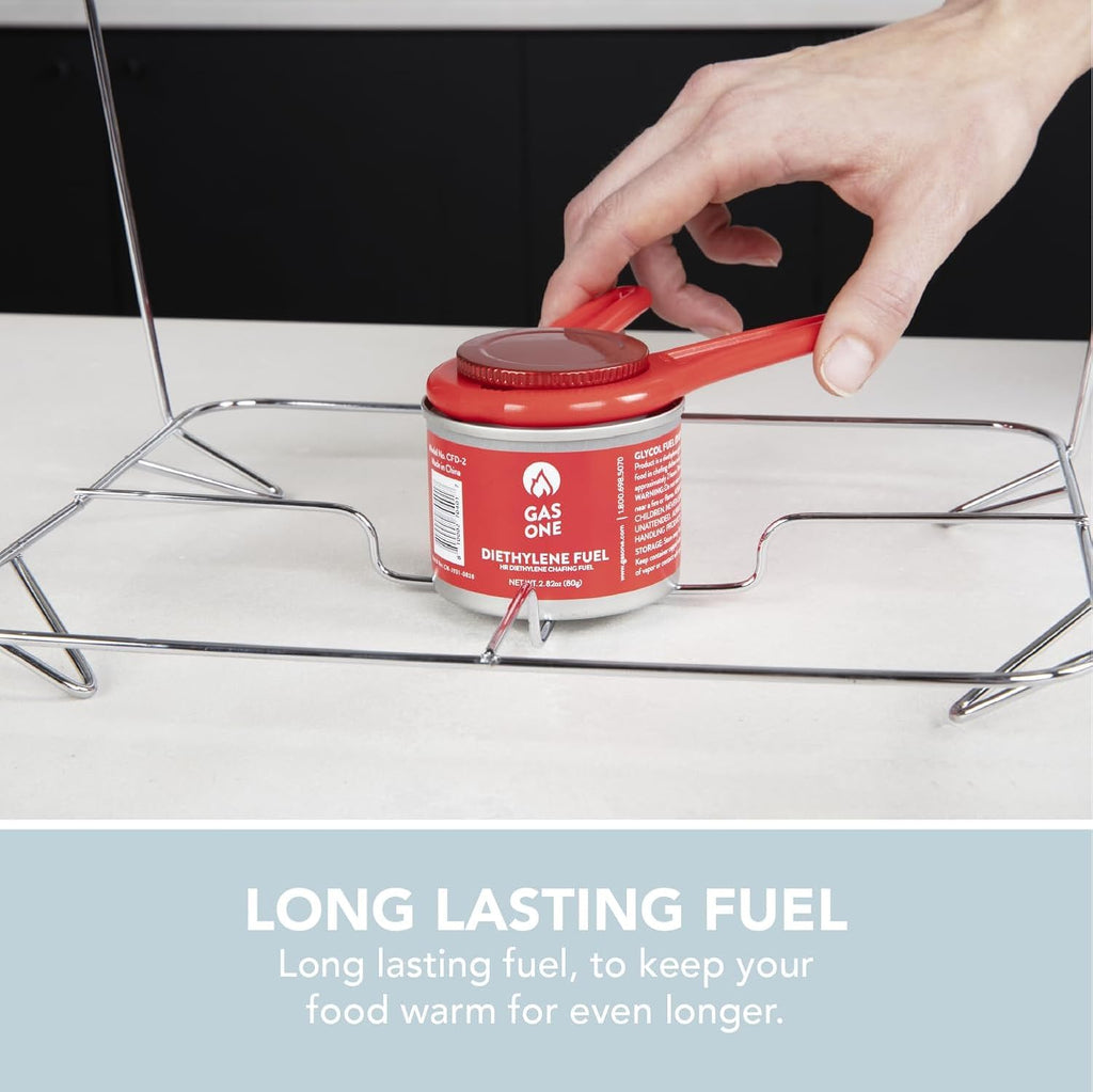 3-Pack Disposable Chafing Dish Buffet Set with Fuel Cans