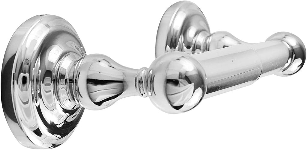 Modern Silver Bathroom Hardware Accessories Set, Includes Robe Hook, Toilet Paper Holder, Towel Ring, 24" Towel Bar