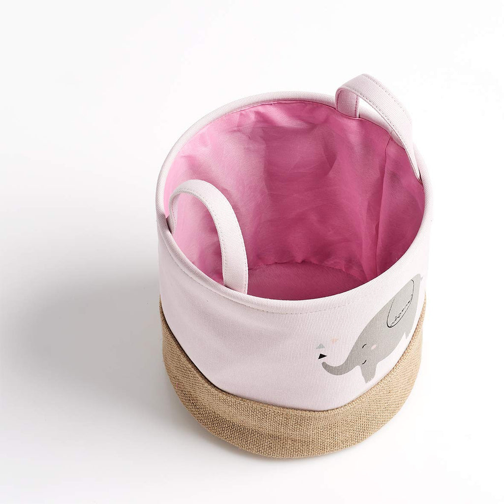 Elephant 14276 Storage Basket Polyester/Jute Diameter 25 x 25 cm Pink