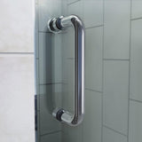 Flex 56-60 in. W x 72 in. H Semi-Frameless Pivot Shower Door in Brushed Nickel, SHDR-2260720-04