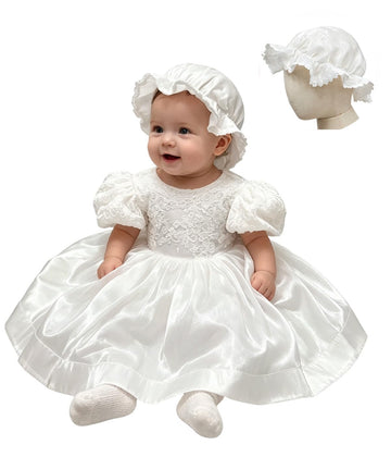 Baby Baptism Dresses, Flower Girl Dresses for Baby Birthday Dress12M