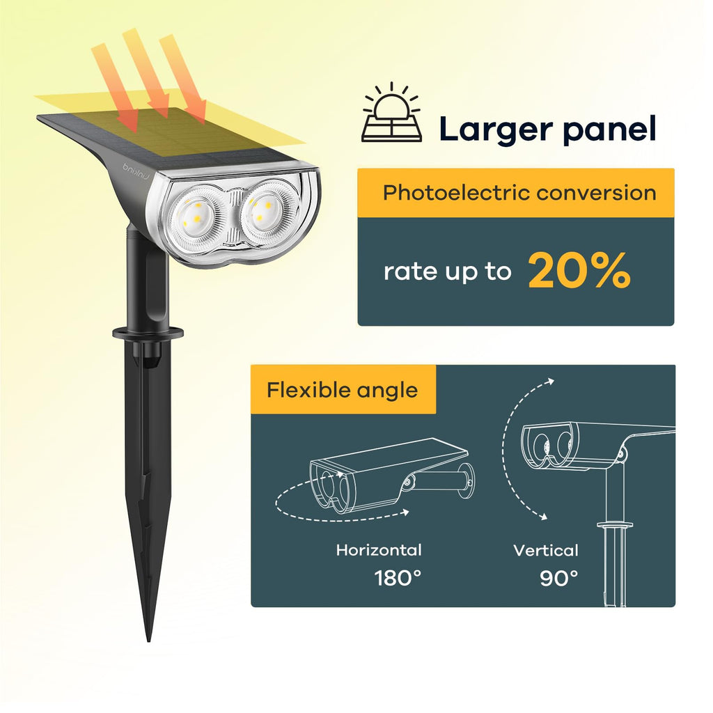 Solar Spotlights Outdoor Waterproof Dusk to Dawn Warm White 10 Pack