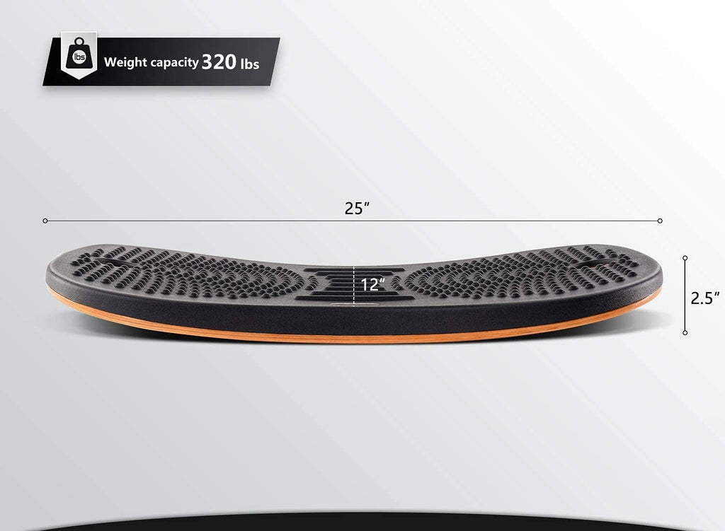 Standing Desk Mat Balance Board, Large, Obsidian Black | Anti Fatigue Mat Standing Desk, Wobble Board with Ergonomic