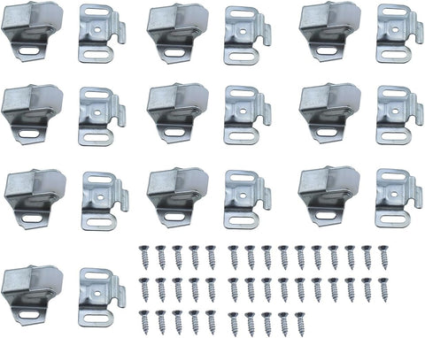 Cabinet Door Roller Catch 10Set 38mm/1.49inch Length Cabinet Furniture Closet Door Catch Latch with Screws, Silver