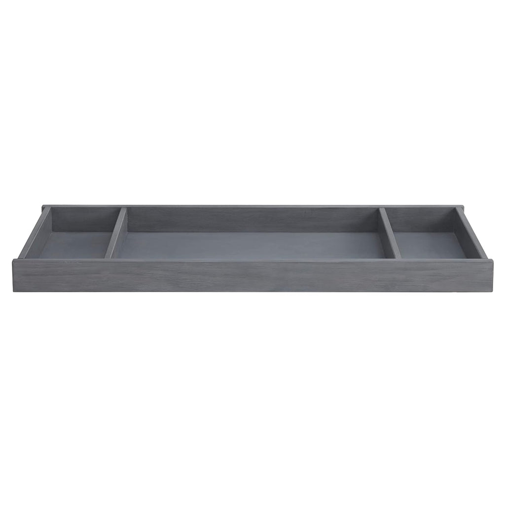 Premium Changing Topper for 6-Drawer Dresser, Wire Brush Ash Gray Finish