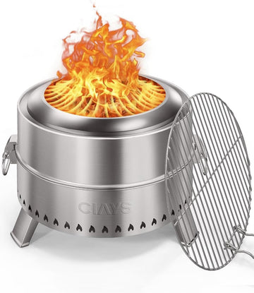 Smokeless Firepit, 19 Inch Fire Pit for Camping with Patented Technology
