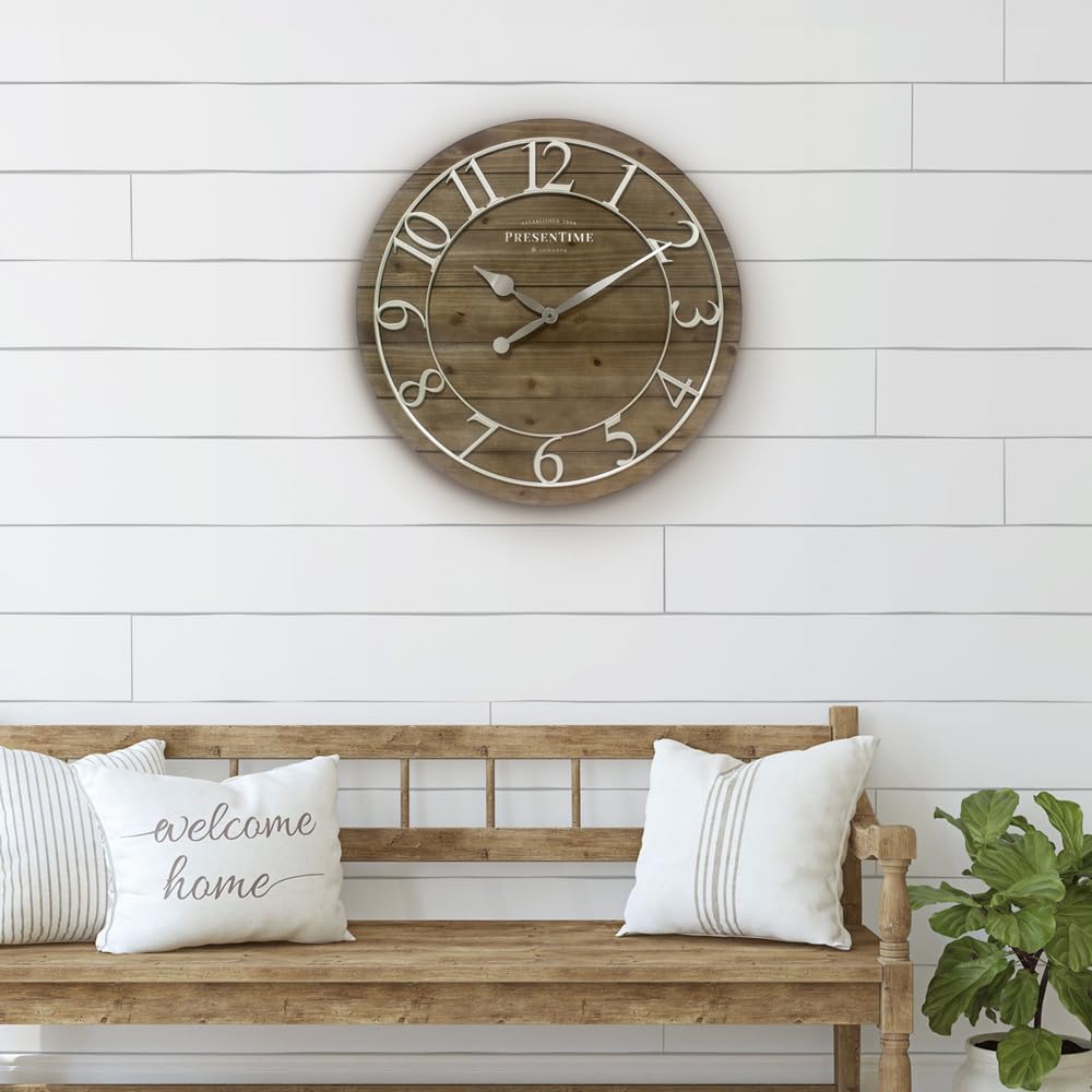 Vintage Farmhouse Shiplap Clock