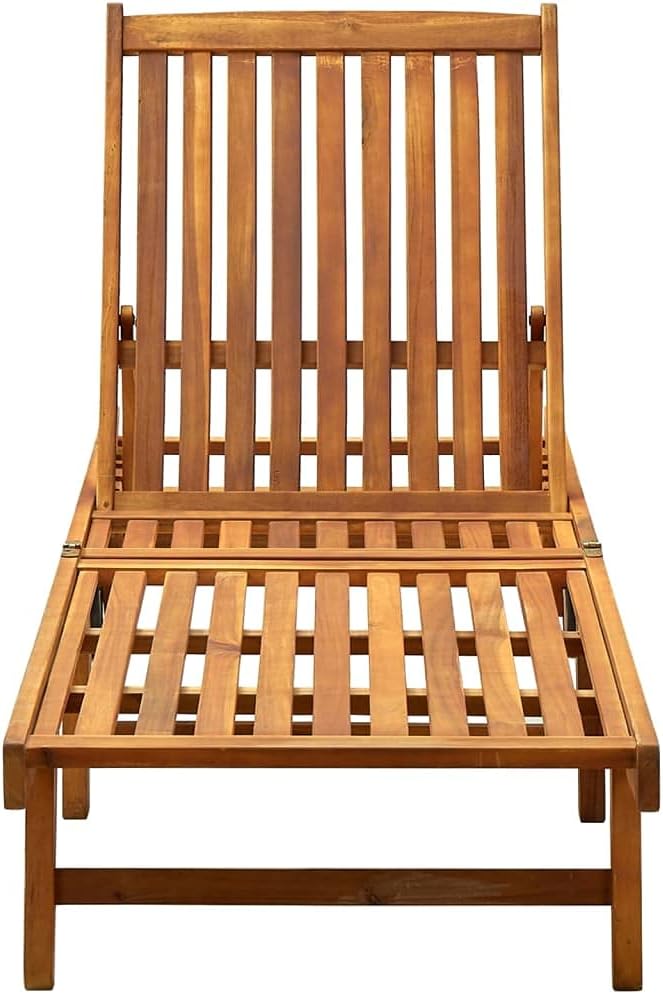 Patio Lounge Chair, Outdoor Chaise Lounge Chair with Adjustable Backrest, Sunlounger, Sunbed Poolside, Farmhouse