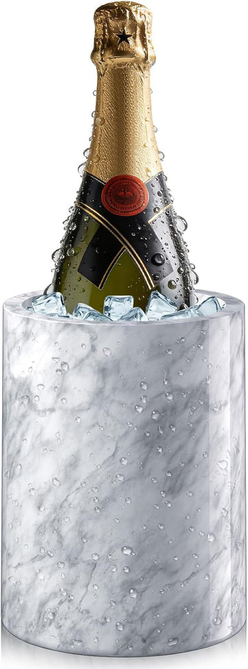 Wine Cooler Bucket Marble Wine Chiller for Bottle & Champagne Bucket