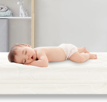 Crib Mattress, Dual-Sided Toddler and Baby Mattress with Washable Airfiber Insert and Removable Cover, 100%