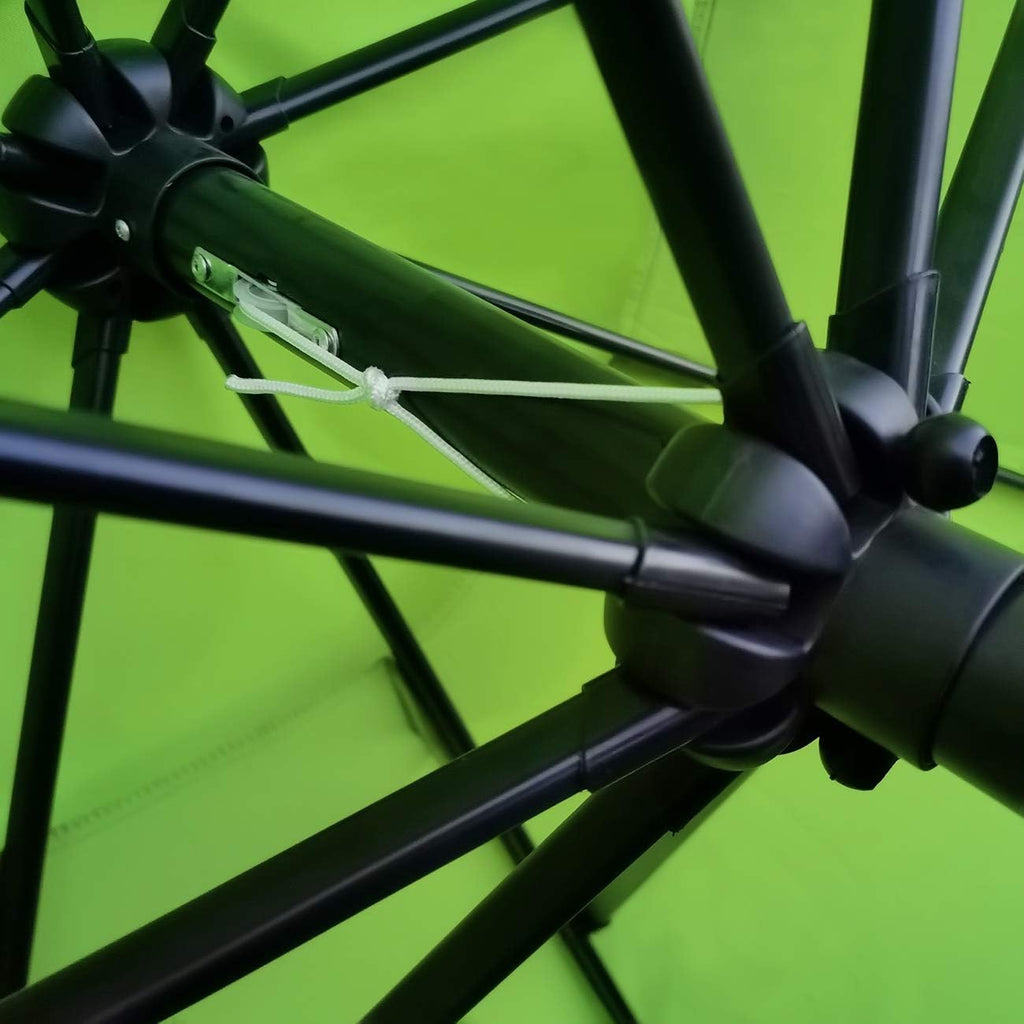 9Ft Patio Umbrella Outdoor Table Umbrella with 8 Sturdy Ribs (Grass Green)
