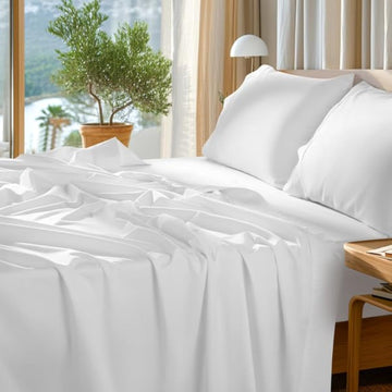 100% Egyptian Cotton Sheets Set - 1000 High Thread Count, Luxury 5-Star Hotel Sateen Bed Sheets, Soft, Breathable