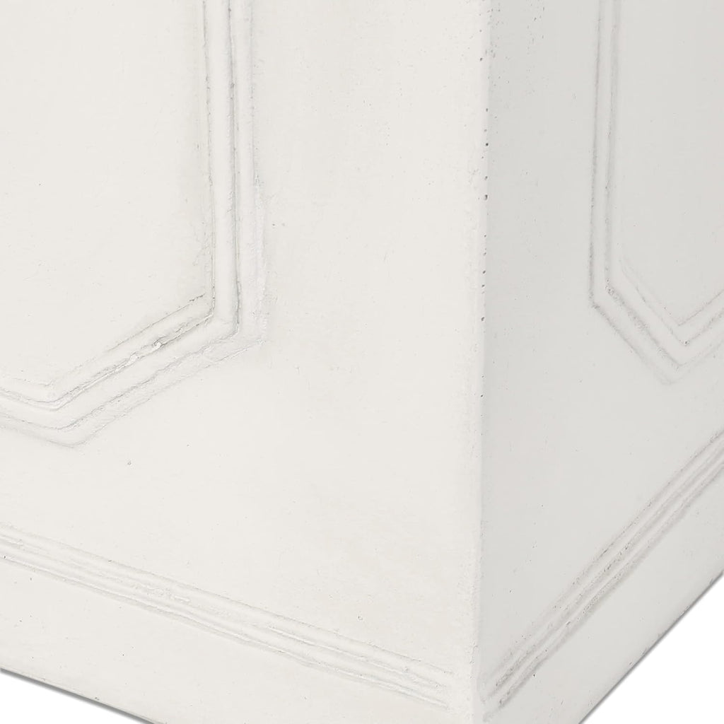 Burgos Outdoor Large Planter - Cast Stone - Antique White