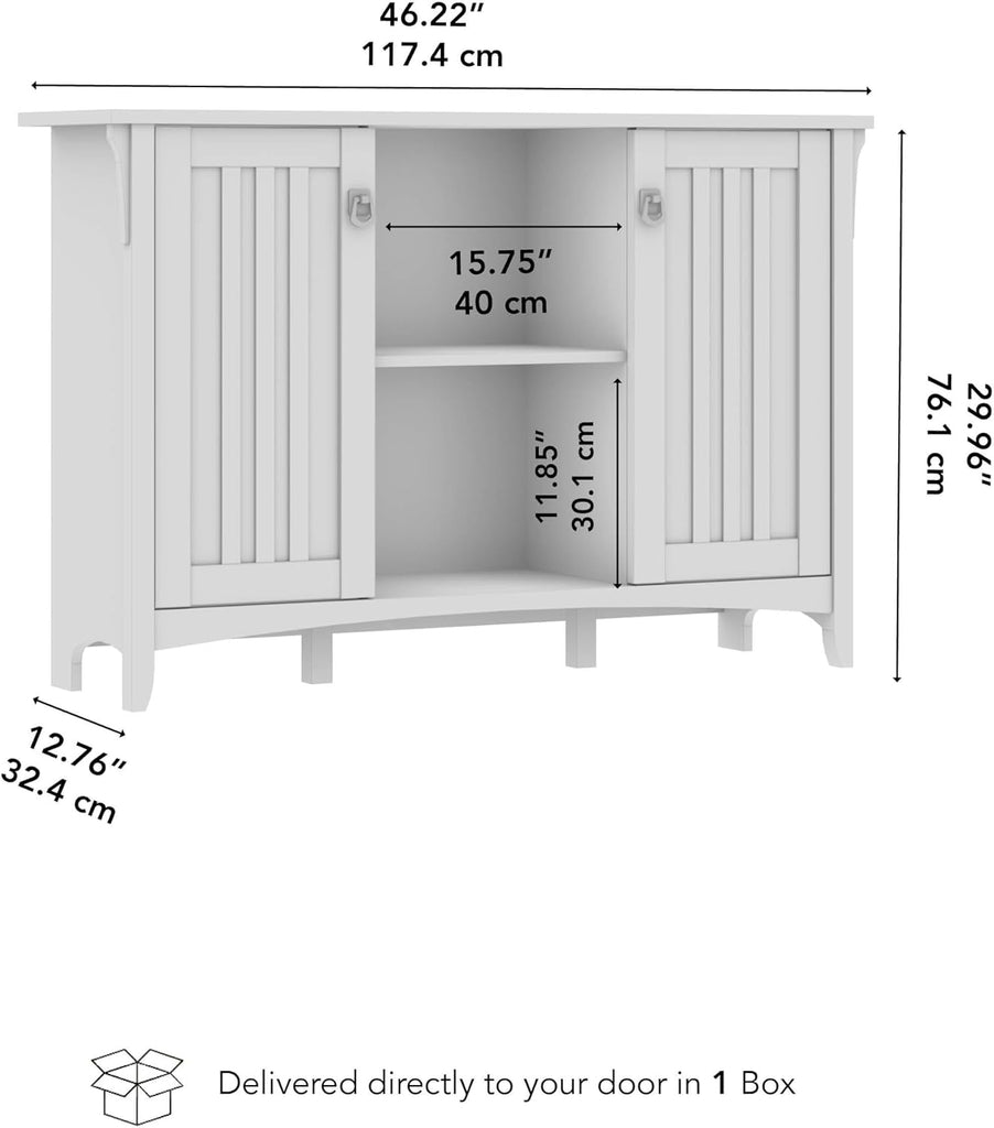 Home Salinas Accent Storage Cabinet with Doors in Vintage Black