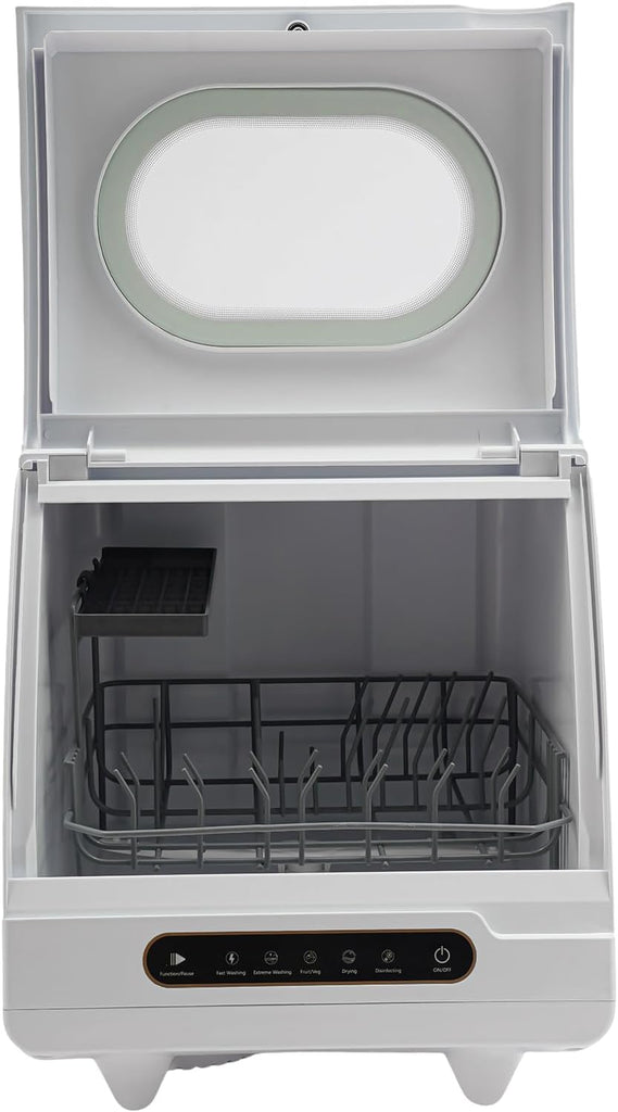1200W Countertop Dishwasher, Automatic Dish Washing Machine with 5 Washing Programs Display