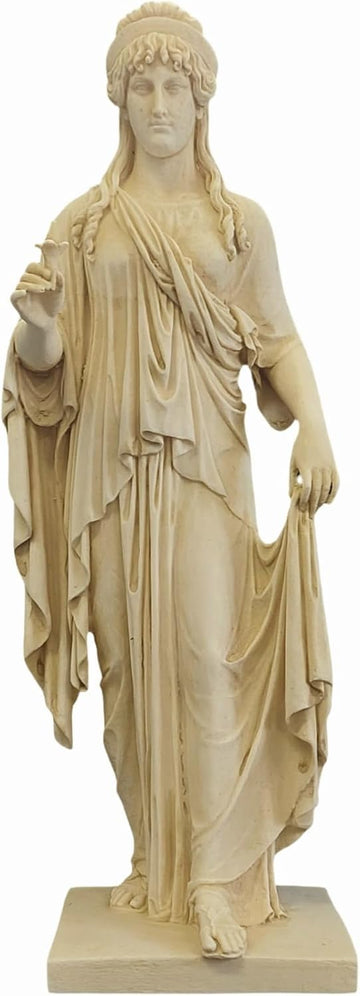 Elpis Goddess Statue by Bertel Thorvaldsen Neoclassical Sculpture Solid Alabaster Figurine Handcrafted in Greece